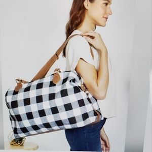A Girl Thing Checkered Travel Bag
